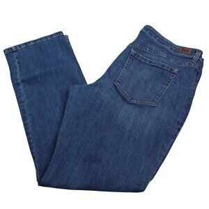 Lee Relaxed Fit Jeans Womens Instantly Slims Straight Leg 14 Mid Rise Stretch